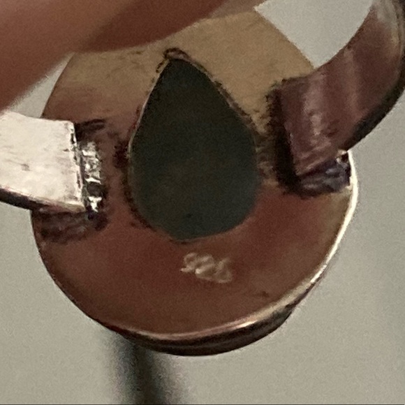 Sterling Silver Larimar Teardrop Ring - Picture 5 of 15